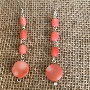 Coral Dangle Earrings